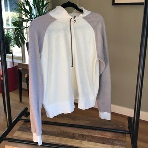 Free Peaople 3/4 Zip Up Block Sweater